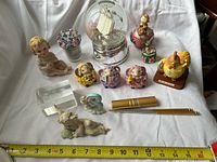 Group shot of all items laid out on white cloth