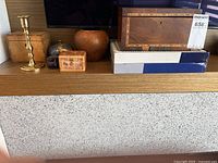 Group shot showing all items on shelf