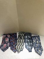 All five neckties side by side