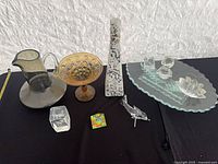 Group shot of all decorative glass pieces