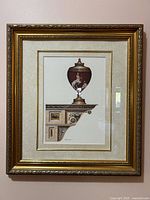 Full view of framed print showing frame, mat, and artwork