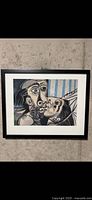 Full view of framed Picasso print