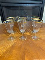 All six goblets front view
