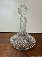 Full decanter with stopper in place