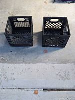 Both crates side by side on floor