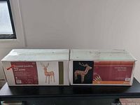 Two sealed cartons showing product images and specs