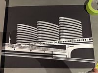 Poster artwork laid flat showing full design