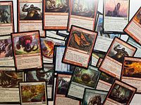 Fronts of assorted Magic cards