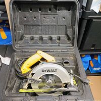 DeWalt circular saw inside molded black case