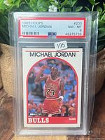 Front of PSA-slabbed 1989 NBA Hoops Michael Jordan #200 card