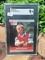 Front of SGC-slabbed Jack Nicklaus card showing grade label 9 MT