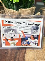 Front of 1991 Upper Deck SP2 Nolan Ryan card in holder