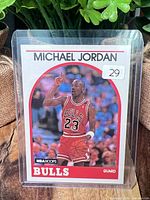 Front of Michael Jordan card in sleeve