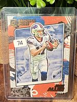 Front of Josh Allen Gridiron Kings card in top loader