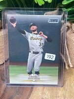 Front of sleeved Paul Skenes #105 card