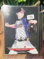 Front of card in protective holder