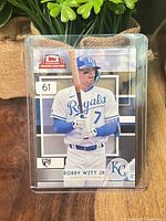 Front of Bobby Witt Jr. rookie card in toploader