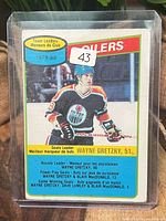 Front of card showing Gretzky photo, graphics, and sticker