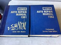 Front covers of both 1981 and 1982 Motor Auto Repair Manuals