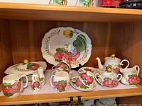 Full set displayed on shelf showing all pieces together