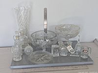 Group shot of all glass pieces showing types and sizes