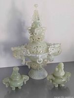 Front view of assembled large censer and two small censers