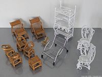 Group shot of all 11 miniature furniture pieces