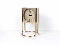 Full view of brass Seiko desk clock