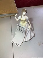 Front view of Royal Doulton figurine showing pose and dress