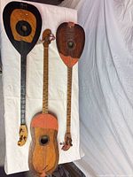 All three wooden folk instruments overview