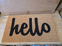 Full view of doormat showing design and size