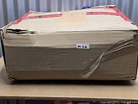 Repackaged cardboard box containing Swift Home Floral Ruched duvet cover set