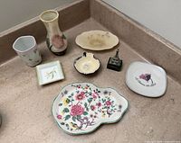 All eight items arranged on countertop