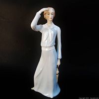 Front view of porcelain figurine
