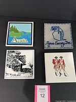 All four tiles displayed flat showing front graphics