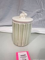 Full view of candy jar with bunny lid