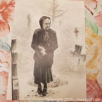 Full view of artwork showing complete cemetery scene