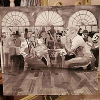 Full view of Vielleux watercolor depicting boxers and crowd