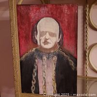 Front view of the oil pastel portrait