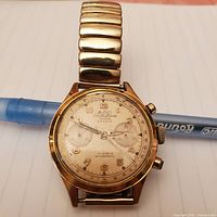 Full view of watch with expansion band