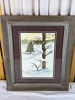 Full view of framed painting