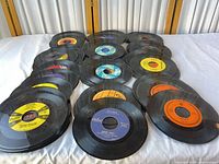 Group shot of all records spread on a surface