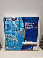 Front of box showing Emerald 3-Dimensional Silhouette Standing Deer image and specs