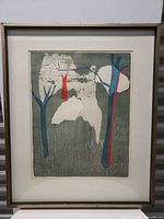 Full view of framed Gena Haber artist’s proof