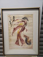 Full view of framed print with mat and frame