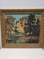 Full view of painting with frame