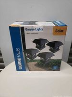 Front view of sealed Uberhaus Garden Lights box showing product image and branding