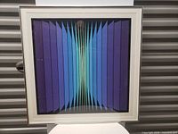 Full view of framed Yvaral print