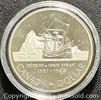 Reverse of coin showing Détroit du Davis Strait design