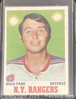 Front view of Brad Park card in sleeve